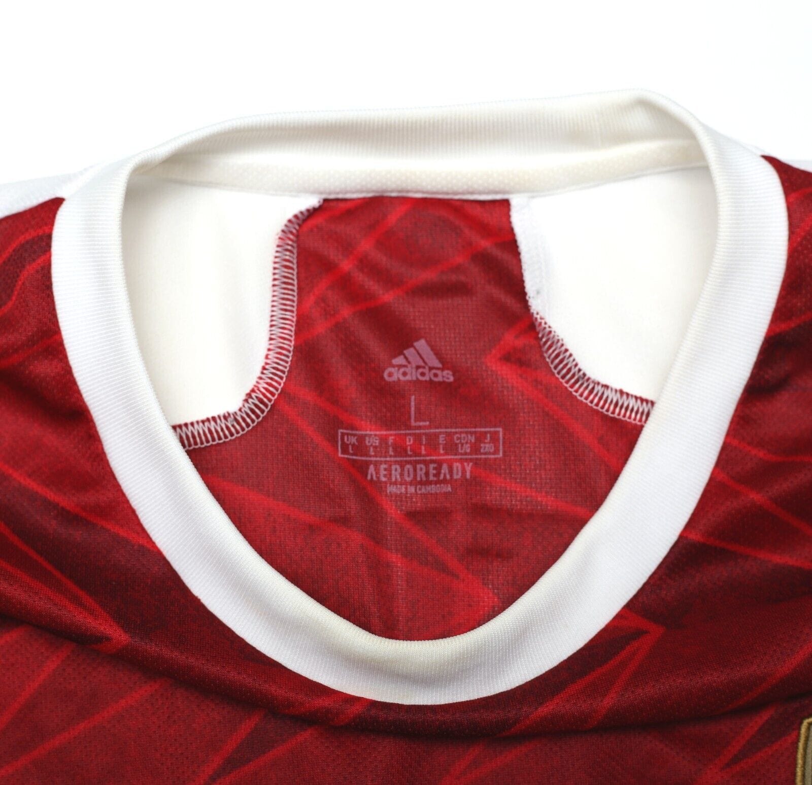 2020/21 MARTINELLI #35 Arsenal Vintage adidas Long Sleeve Home Football Shirt (L)