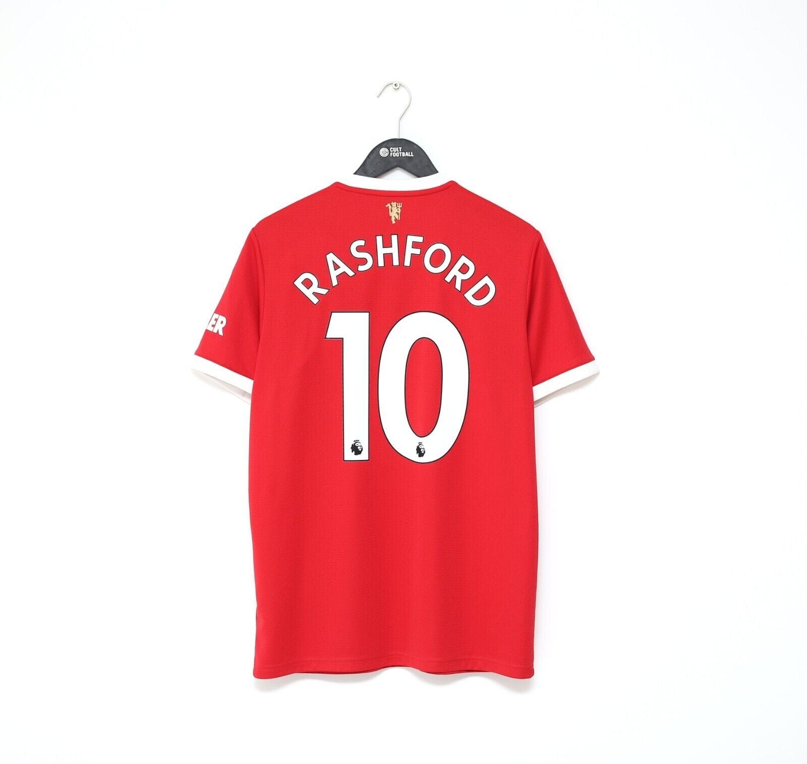 2021/22 RASHFORD #10 Manchester United Vintage adidas Home Football Shirt (M)
