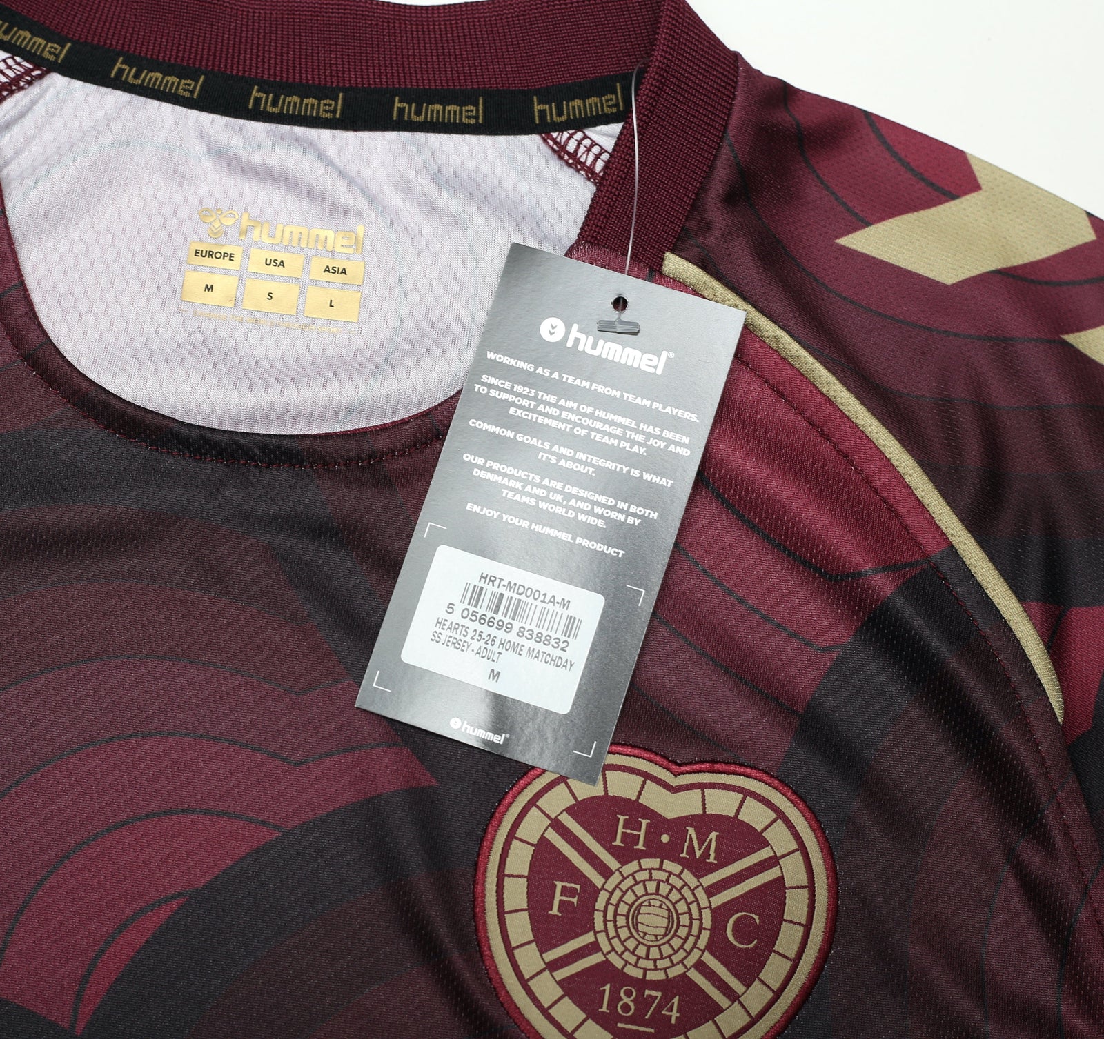 2025-26 Hearts Hummel match day home shirt (New in bag)