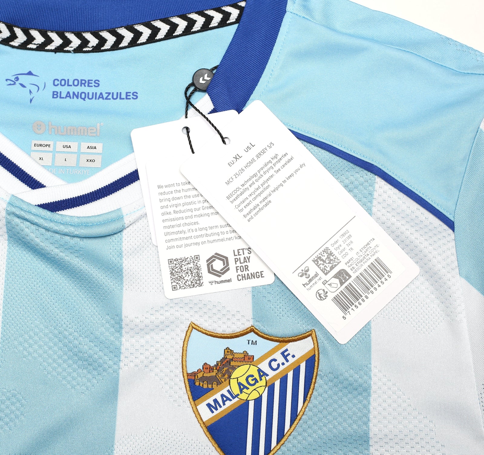 2025-26 Malaga Hummel home shirt New in bag | All sizes