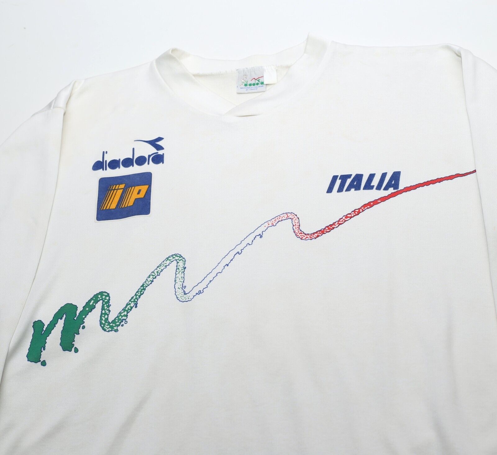 1990/92 ITALY Vintage Diadora Long Sleeve Player Issue Training Shirt (L)