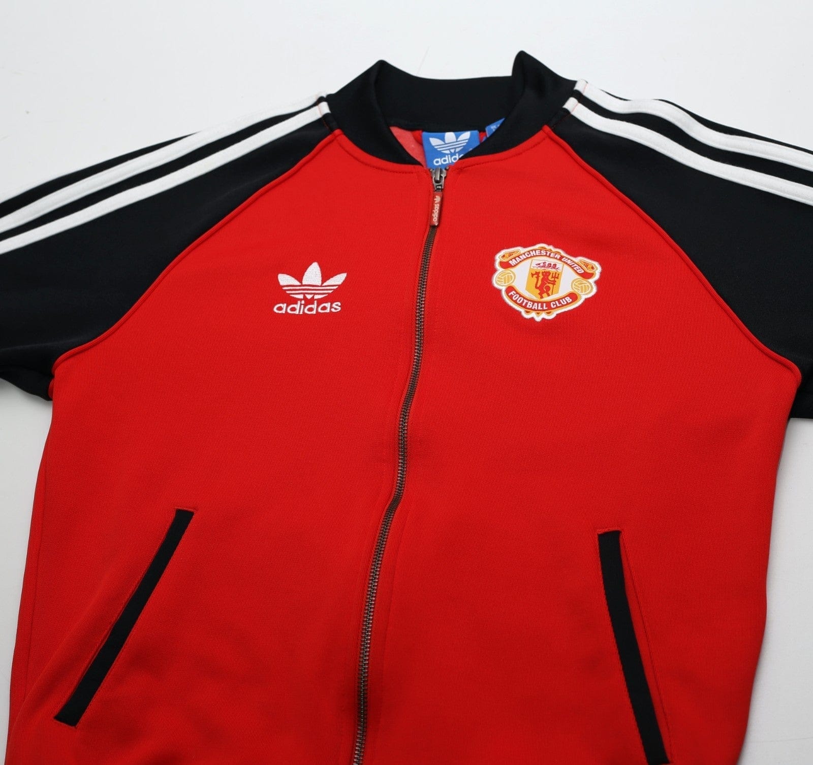 MANCHESTER UNITED Vintage Retro adidas Originals Superstar Track Top (S)