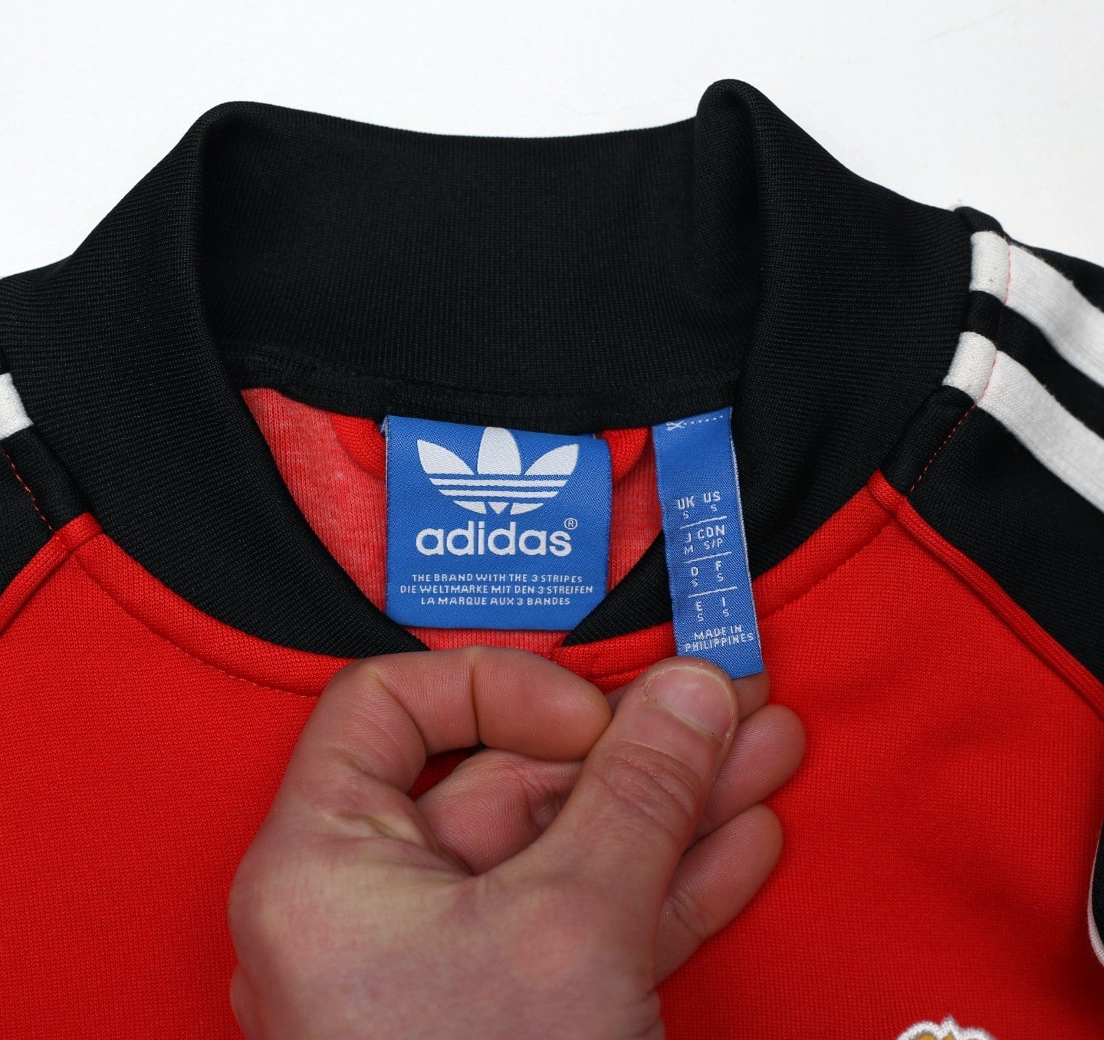 MANCHESTER UNITED Vintage Retro adidas Originals Superstar Track Top (S)