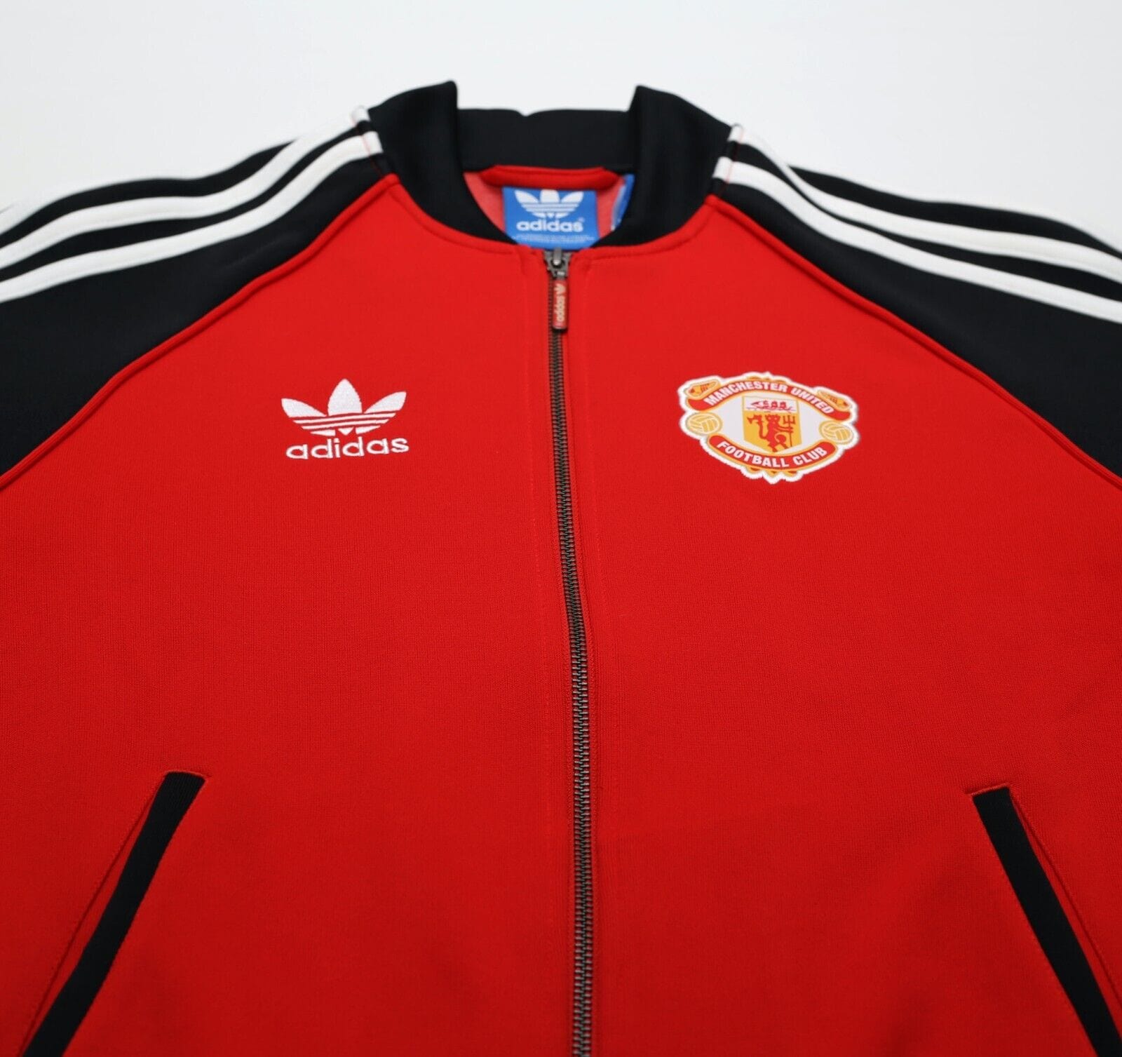 MANCHESTER UNITED Vintage Retro adidas Originals Superstar Track Top (S)