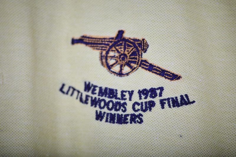 Football Shirt Collective 1987 Arsenal Littlewoods Final Winning t shirt (M)