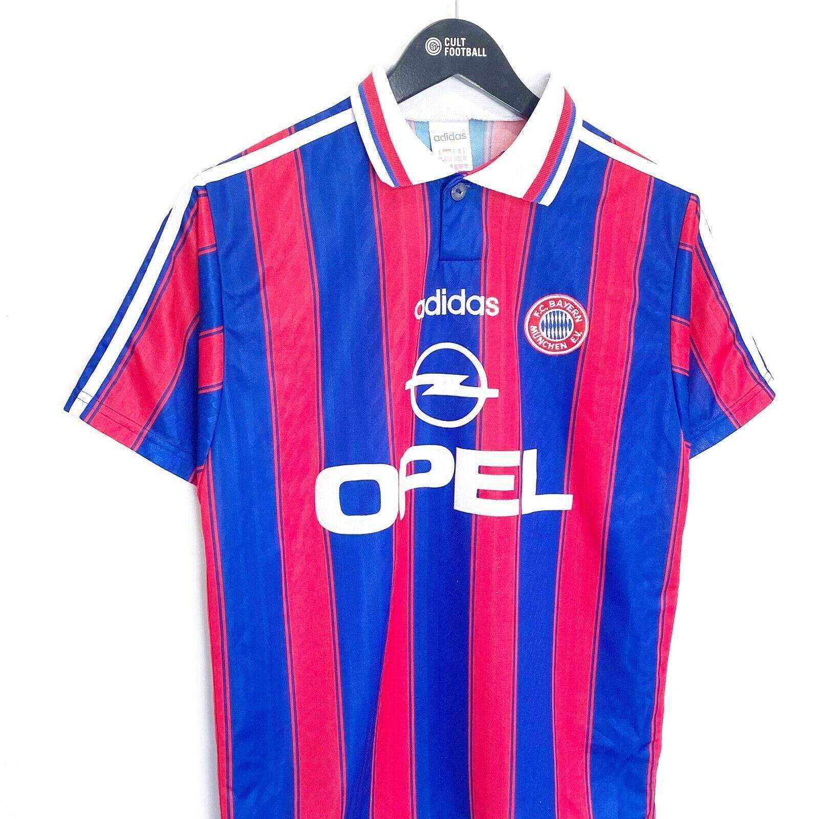 Cult Football 1995/97 SCHOLL #7 Bayern Munich Vintage Adidas Home Football Shirt (S) Germany