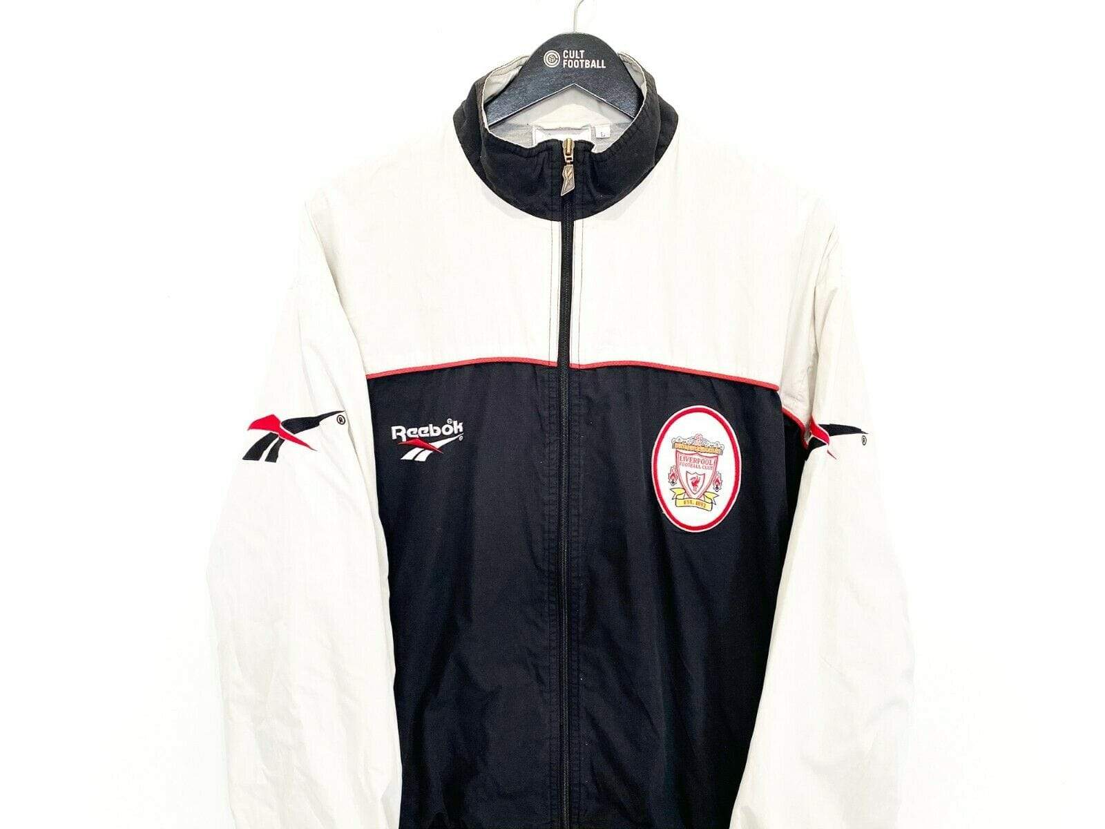 Liverpool 1996/97 LIVERPOOL Vintage Reebok Football Track Top Jacket (L) Fowler McManaman