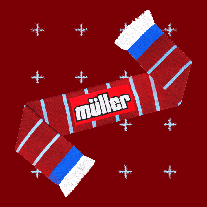 Fans Favourite Aston Villa Retro Football Scarf - 1993-'95 Home