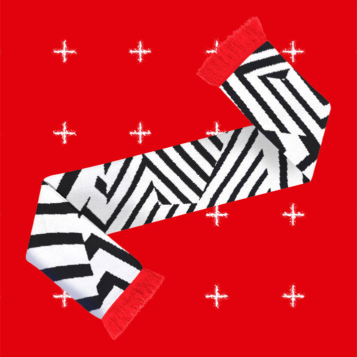 Fans Favourite Manchester United Zebra Football Scarf - 2020-'21 Third