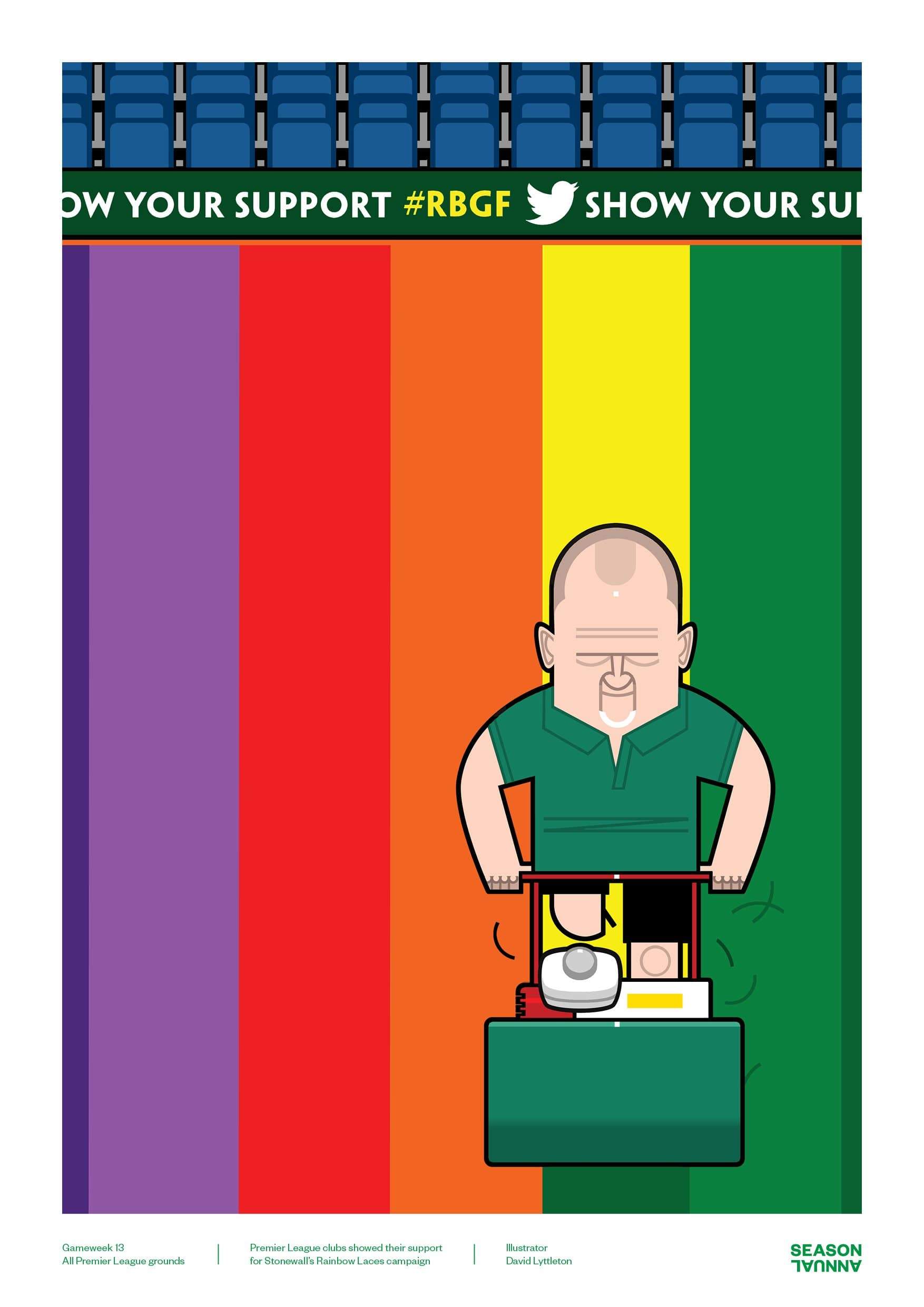 Stonewall rainbow laces poster - Football Shirt Collective