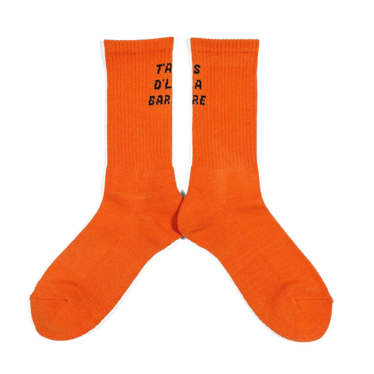 &quot;T&#39;AS D&#39;LA BARRE&quot; City Boys FC socks orange