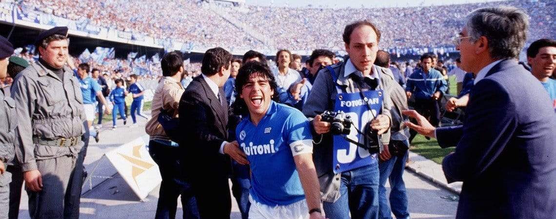 Vintage and retro Napoli football shirts