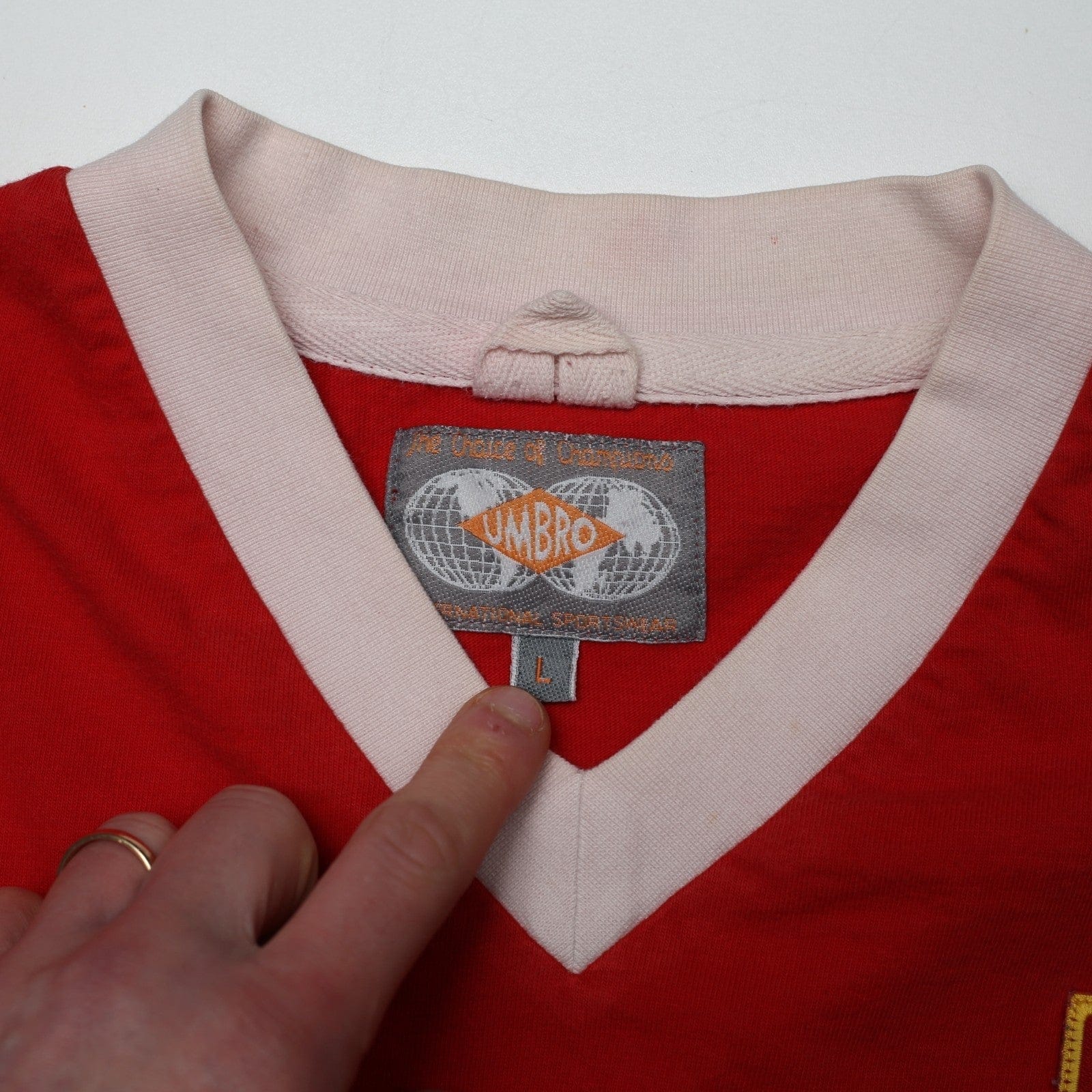 1956/57 Champions Manchester United Retro Umbro Home Football Shirt (L)