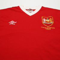 1956/57 Champions Manchester United Retro Umbro Home Football Shirt (M)