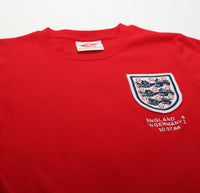 1966 Bobby MOORE #6 England Vintage Umbro Away LS Football Shirt (M) West Ham