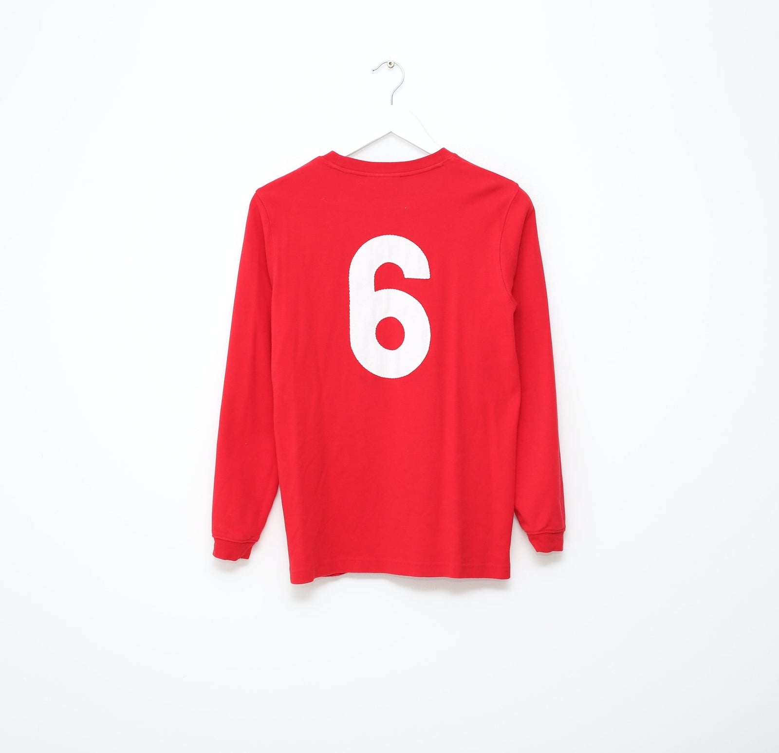 1966 Bobby MOORE #6 England Vintage Umbro Away LS Football Shirt (M) West Ham