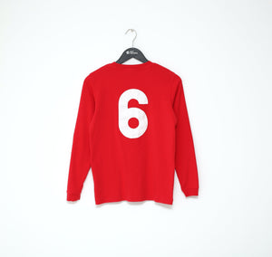 1966 Bobby MOORE #6 England Vintage Umbro Away LS Football Shirt (S) West Ham