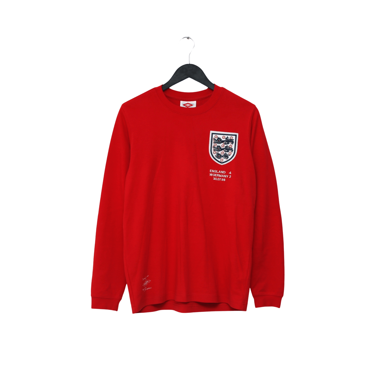 1966 England Reto Umbro World Cup 66 Long Sleeve Away Football Shirt (M)