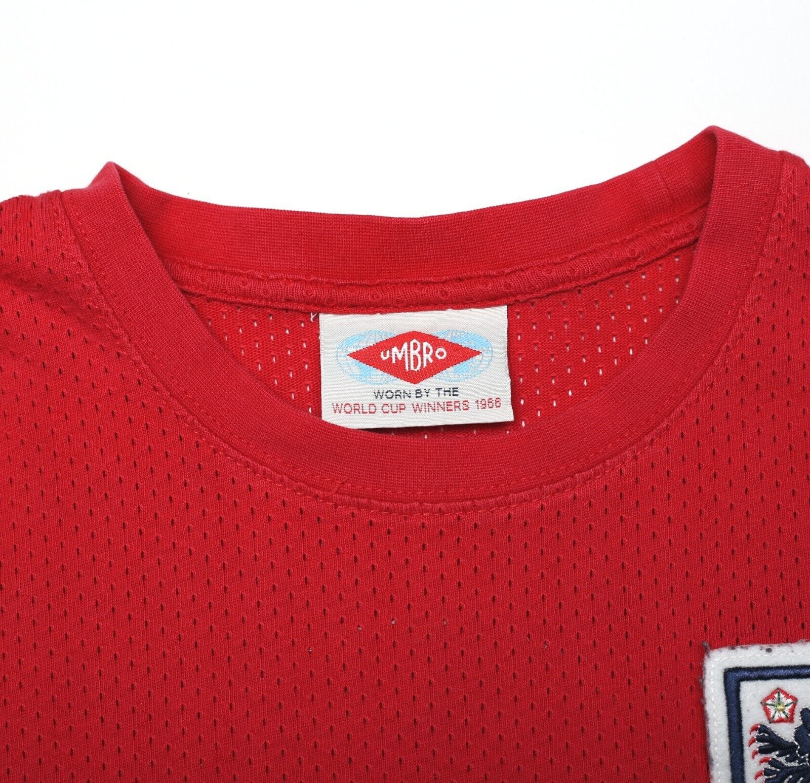 70s Umbro shirt in Medium - green with white collar