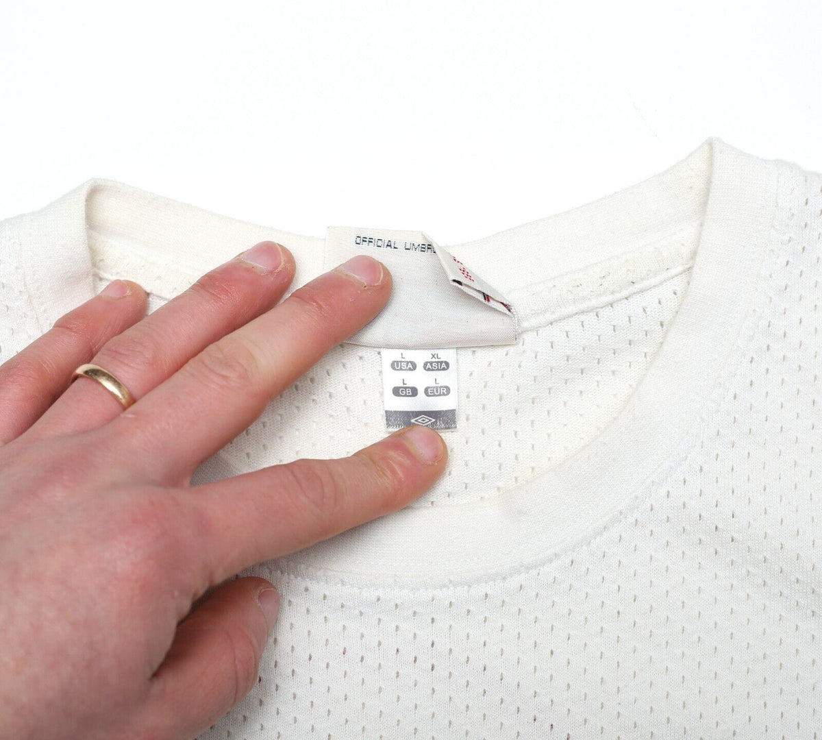 1970 MOORE #6 England Vintage Umbro Home Football Shirt (L) West Ham Utd