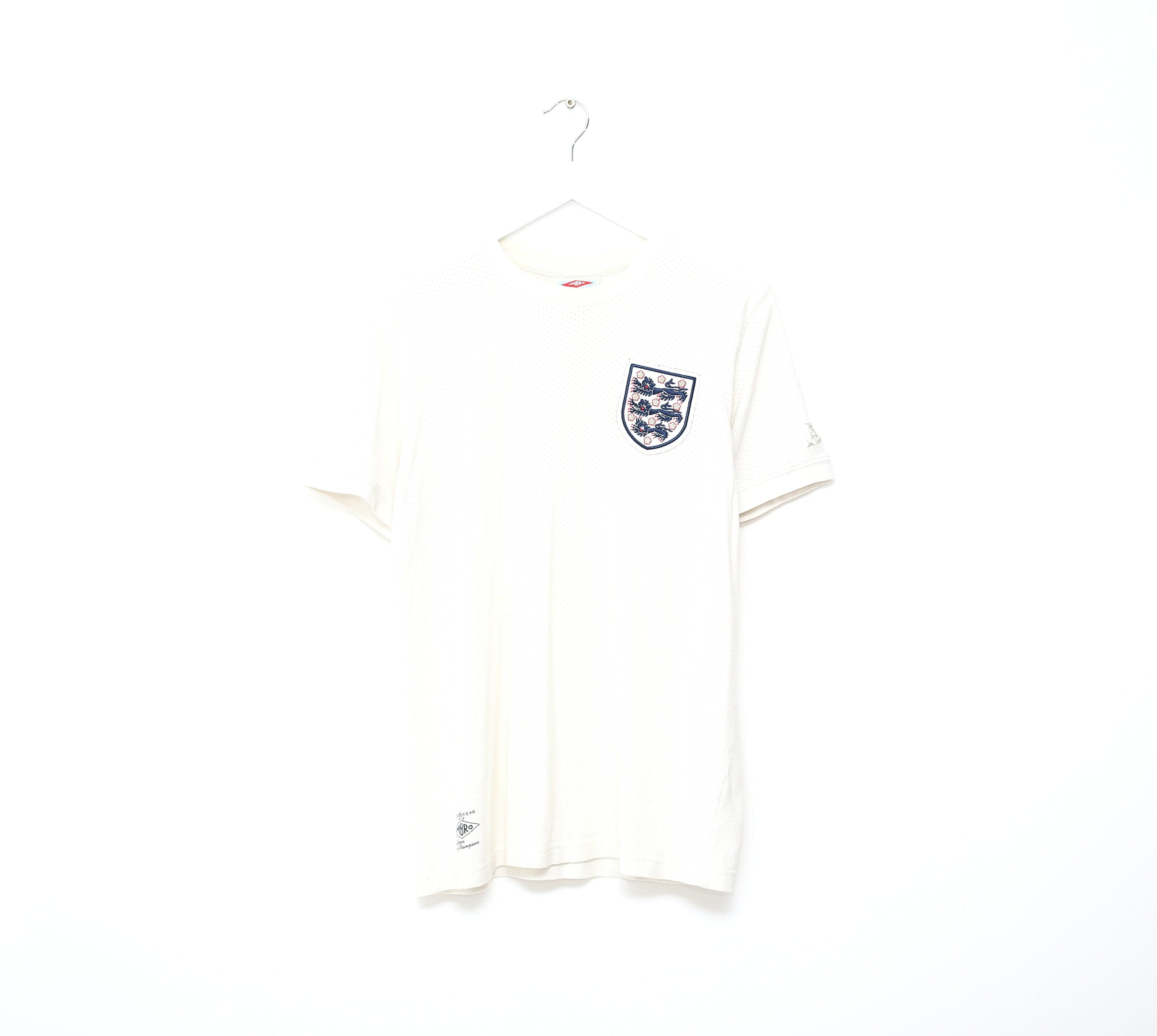 1970 MOORE #6 England Vintage Umbro Home Football Shirt (L) West Ham Utd