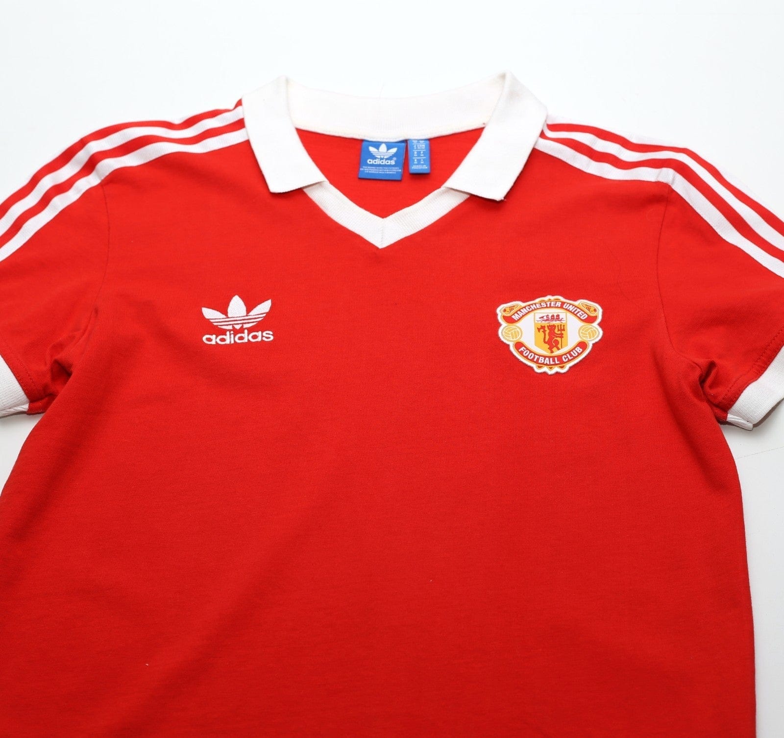 1980/82 ROBSON #7 Manchester United adidas Originals Home Football Shirt (S/M)