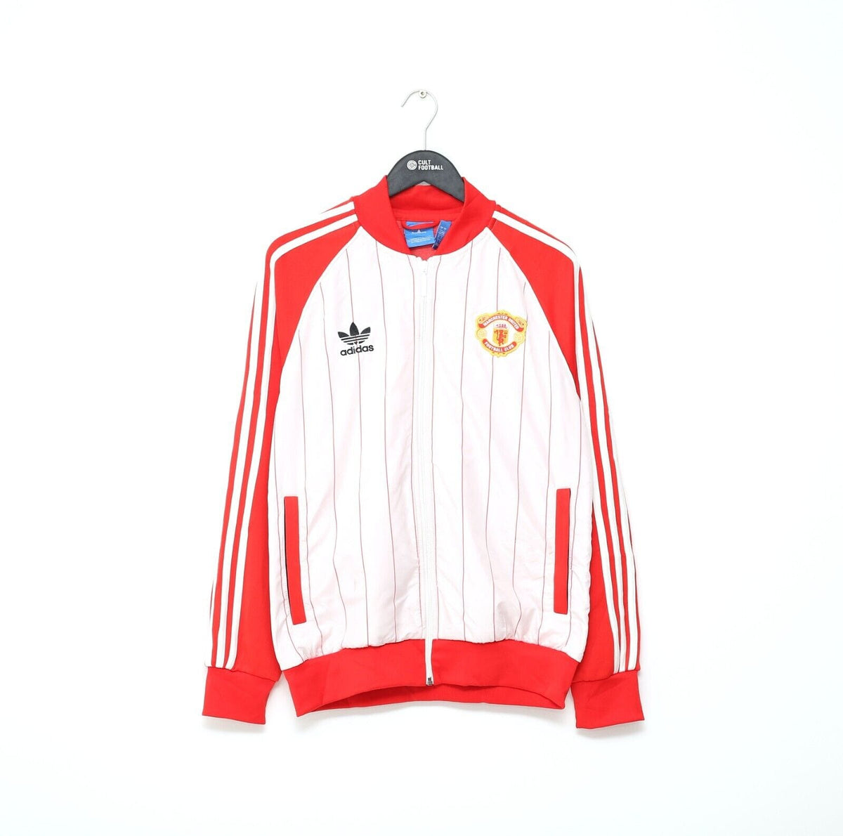1980&#39;s Style MANCHESTER UNITED adidas Originals Football Track Top Jacket (M/L)