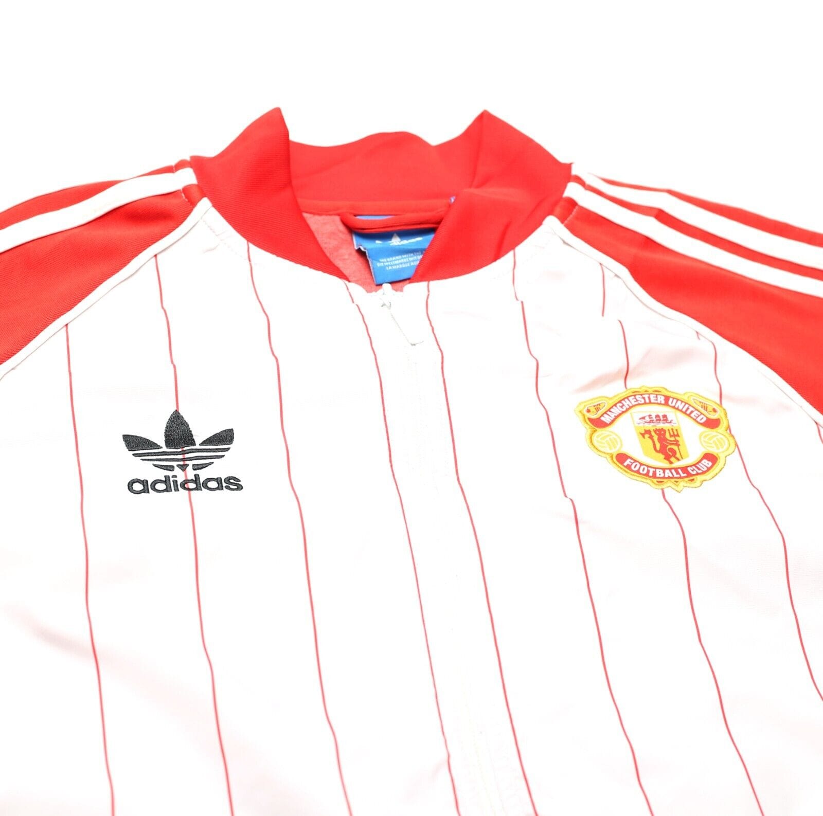 1980's Style MANCHESTER UNITED adidas Originals Football Track Top Jacket (M/L)