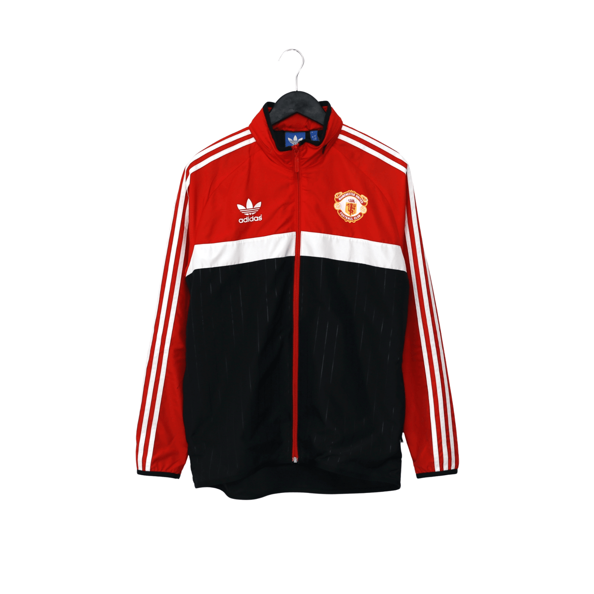 1980s Style Manchester United Vintage Retro adidas Originals Hooded Jacket (M)