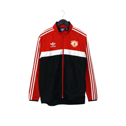 1980s Style Manchester United Vintage Retro adidas Originals Hooded Jacket (M)