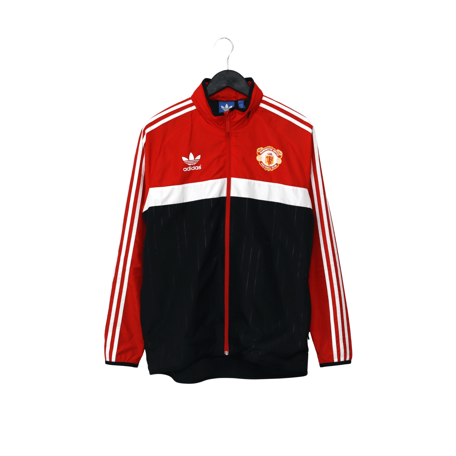 1980s Style Manchester United Vintage Retro adidas Originals Hooded Jacket (M)
