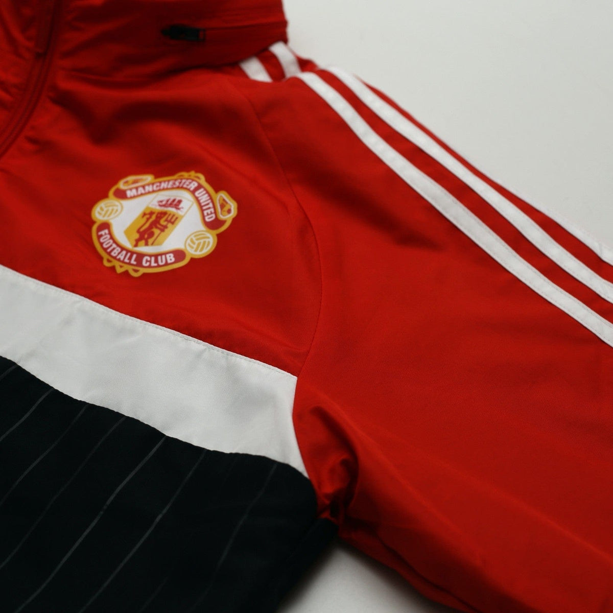 1980s Style Manchester United Vintage Retro adidas Originals Hooded Jacket (M)