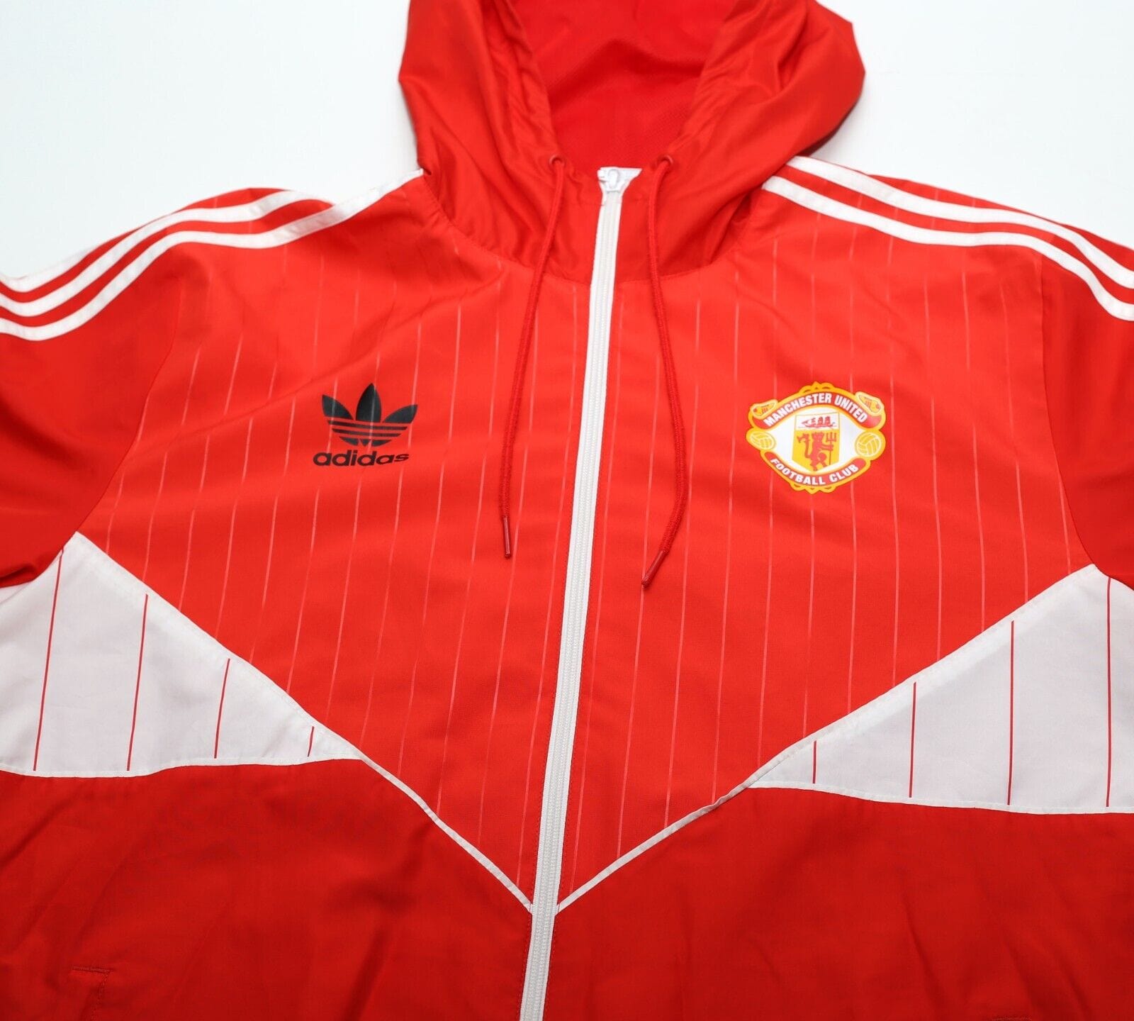 1980s Style MANCHESTER UNITED Vintage Retro adidas Originals Jacket (L)