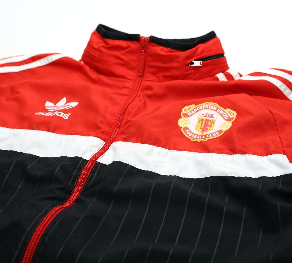 1980s Style MANCHESTER UNITED Vintage Retro adidas Originals Jacket (M)