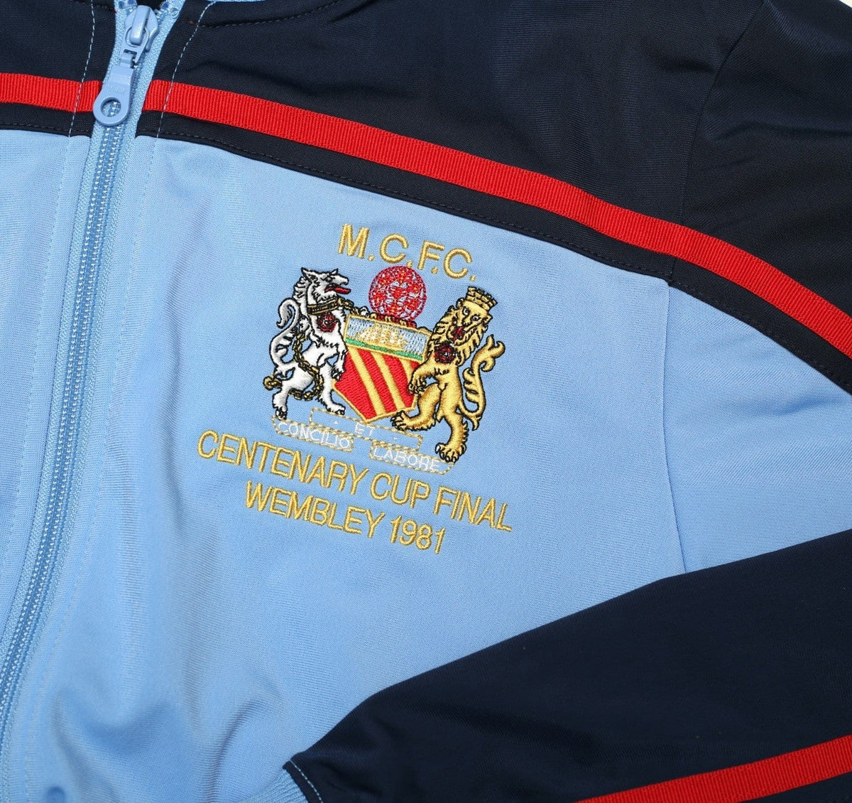 1981 MANCHESTER CITY Retro Umbro FA Cup Final Centenary Football Track Top (M)