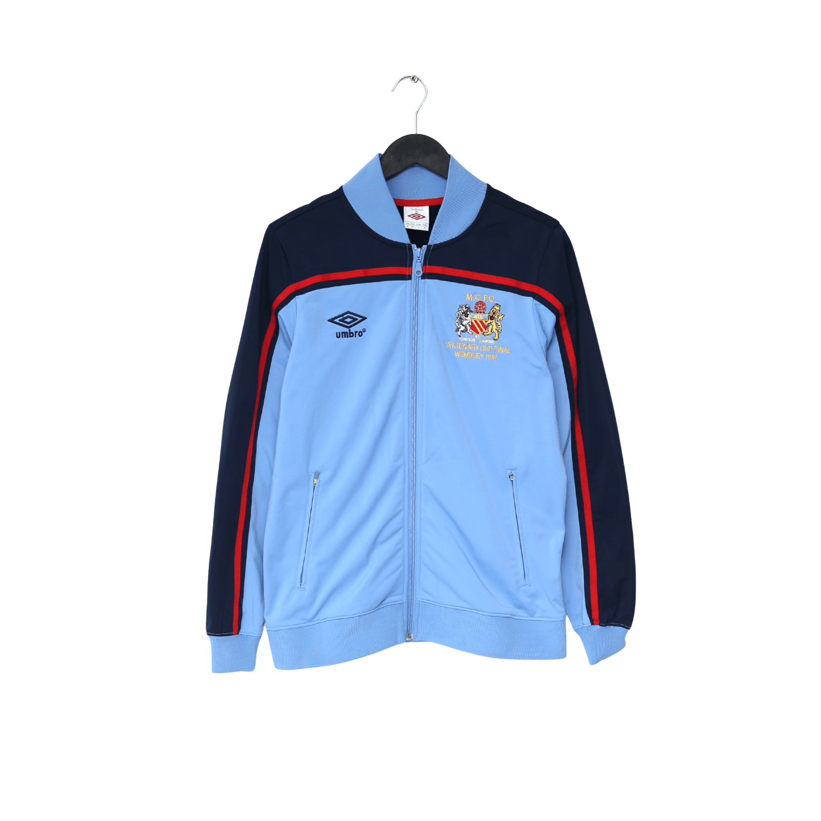 1981 MANCHESTER CITY Retro Umbro FA Cup Final Centenary Football Track Top (M)