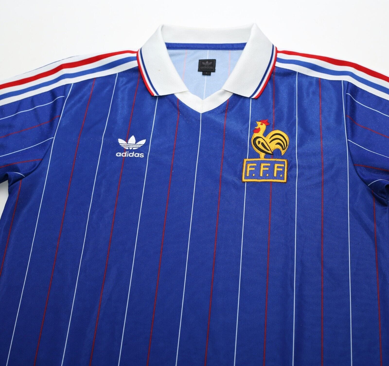1982 FRANCE Retro adidas Originals Home Football Shirt (S) Carre Magique