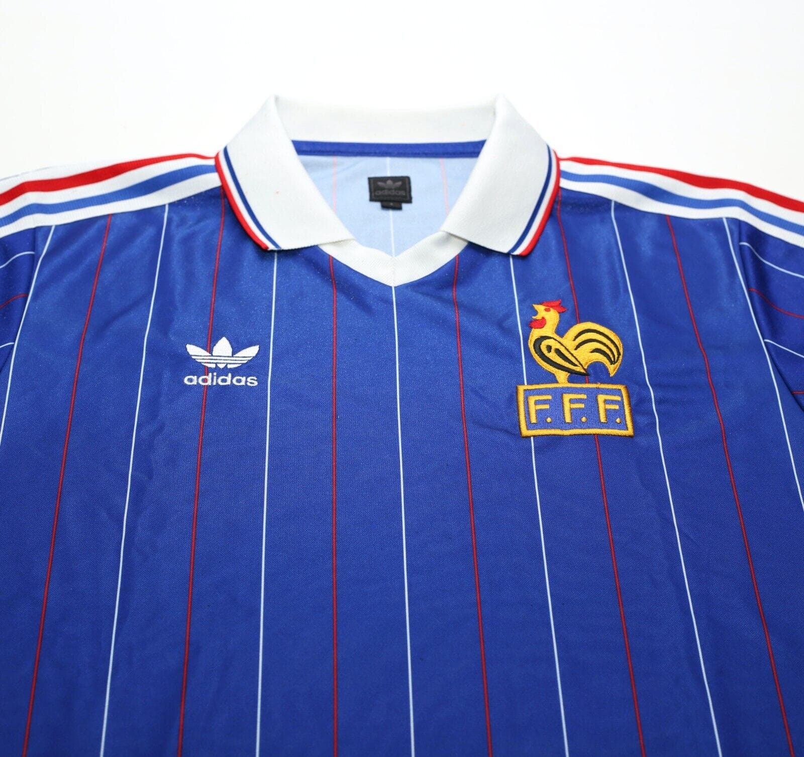 1982 FRANCE Retro adidas Originals Home Football Shirt (S) Carre Magique