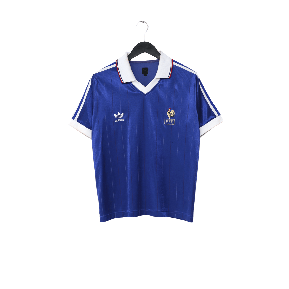 1982 Platini #10 France Retro adidas Originals Home Football Shirt (M/L)