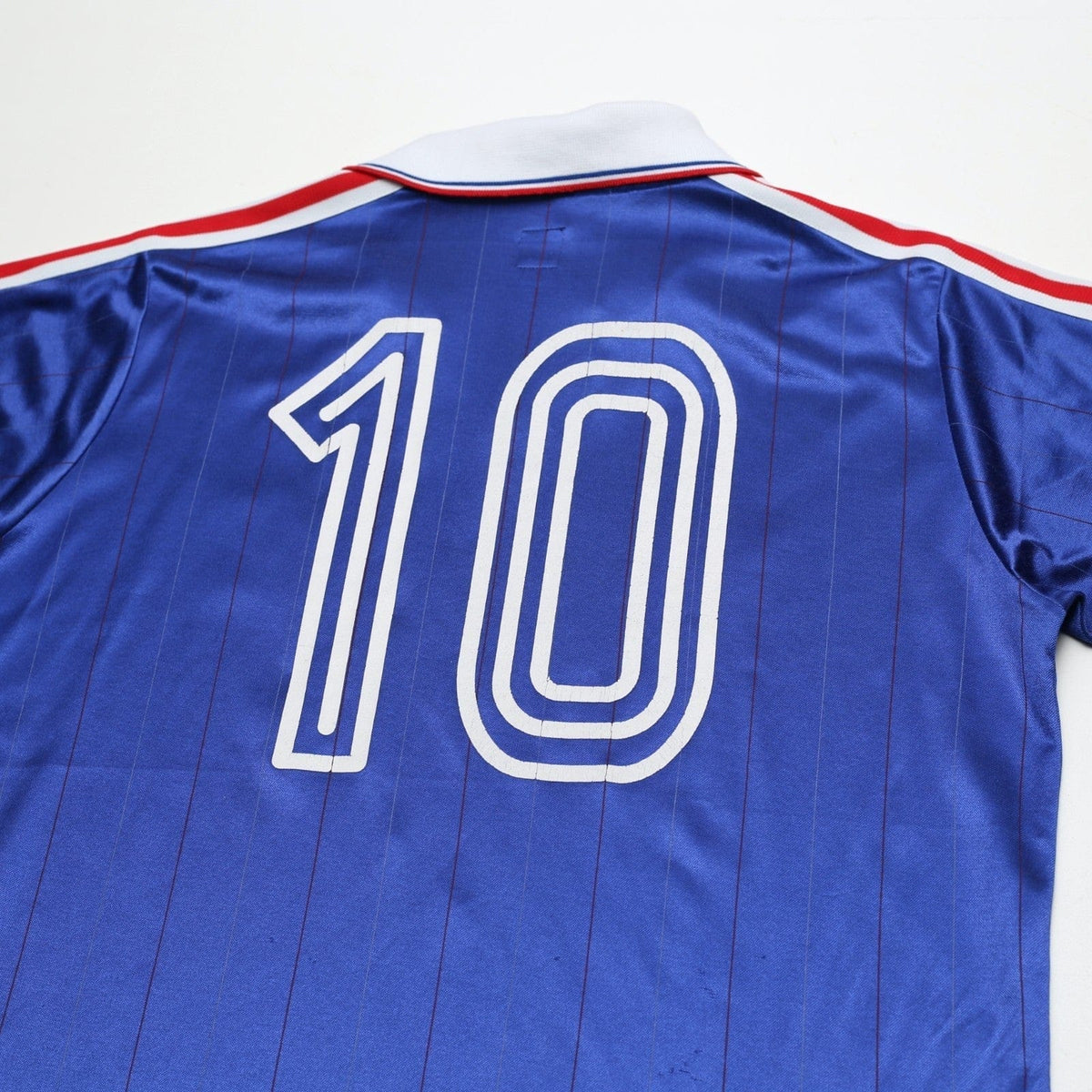 1982 Platini #10 France Retro adidas Originals Home Football Shirt (M/L)