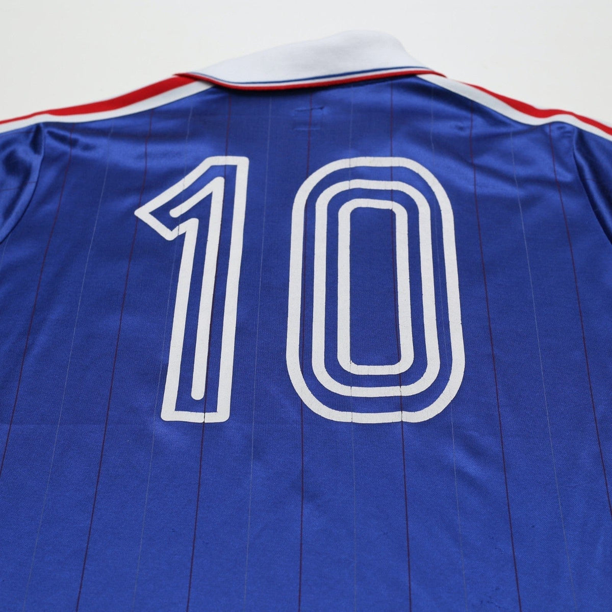1982 Platini #10 France Retro adidas Originals Home Football Shirt (M/L)