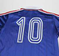 1982 Platini #10 France Retro adidas Originals Home Football Shirt (M/L)