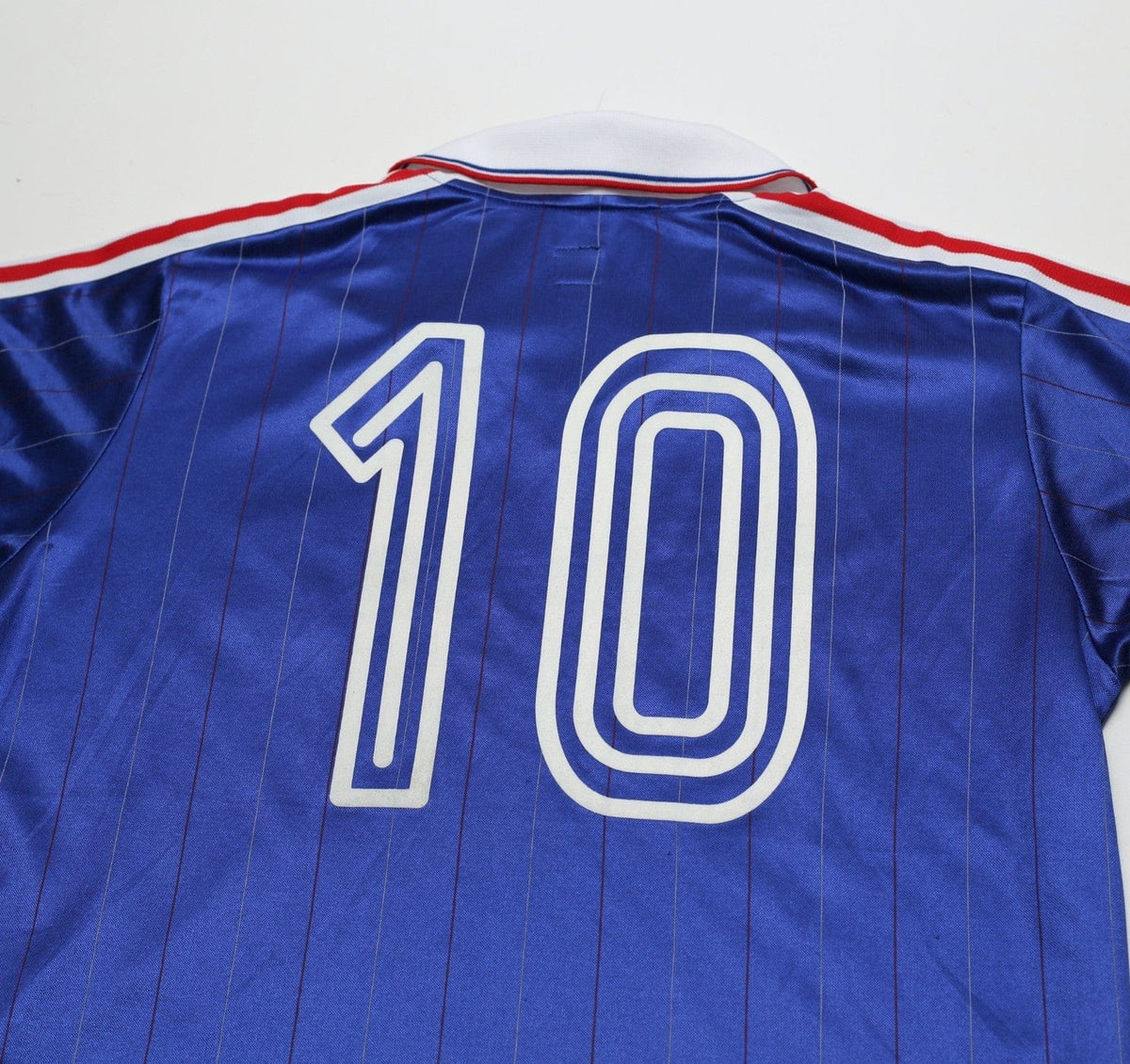 1982 Platini #10 France Retro adidas Originals Home Football Shirt (M/L)