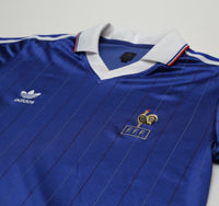 1982 Platini #10 France Retro adidas Originals Home Football Shirt (M/L)