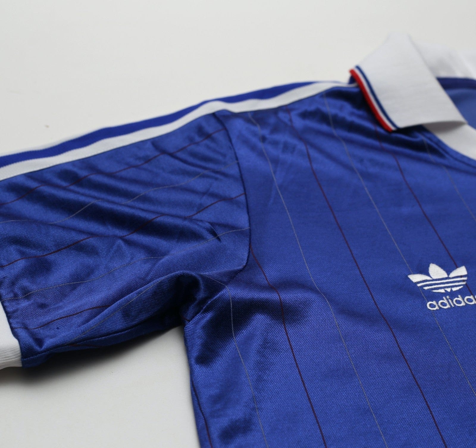 1982 Platini #10 France Retro adidas Originals Home Football Shirt (M/L)