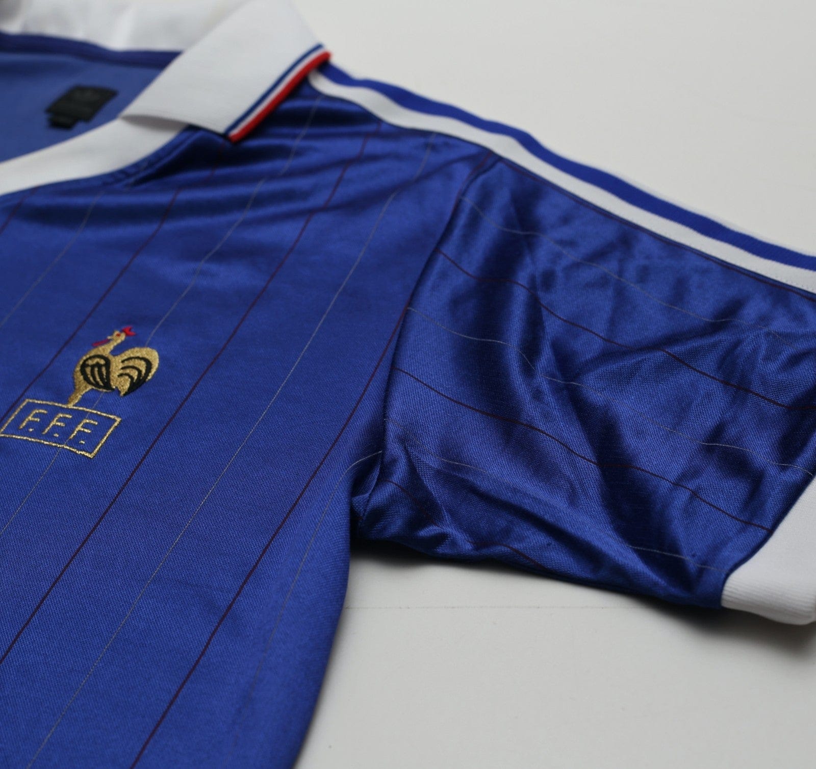 1982 Platini #10 France Retro adidas Originals Home Football Shirt (M/L)