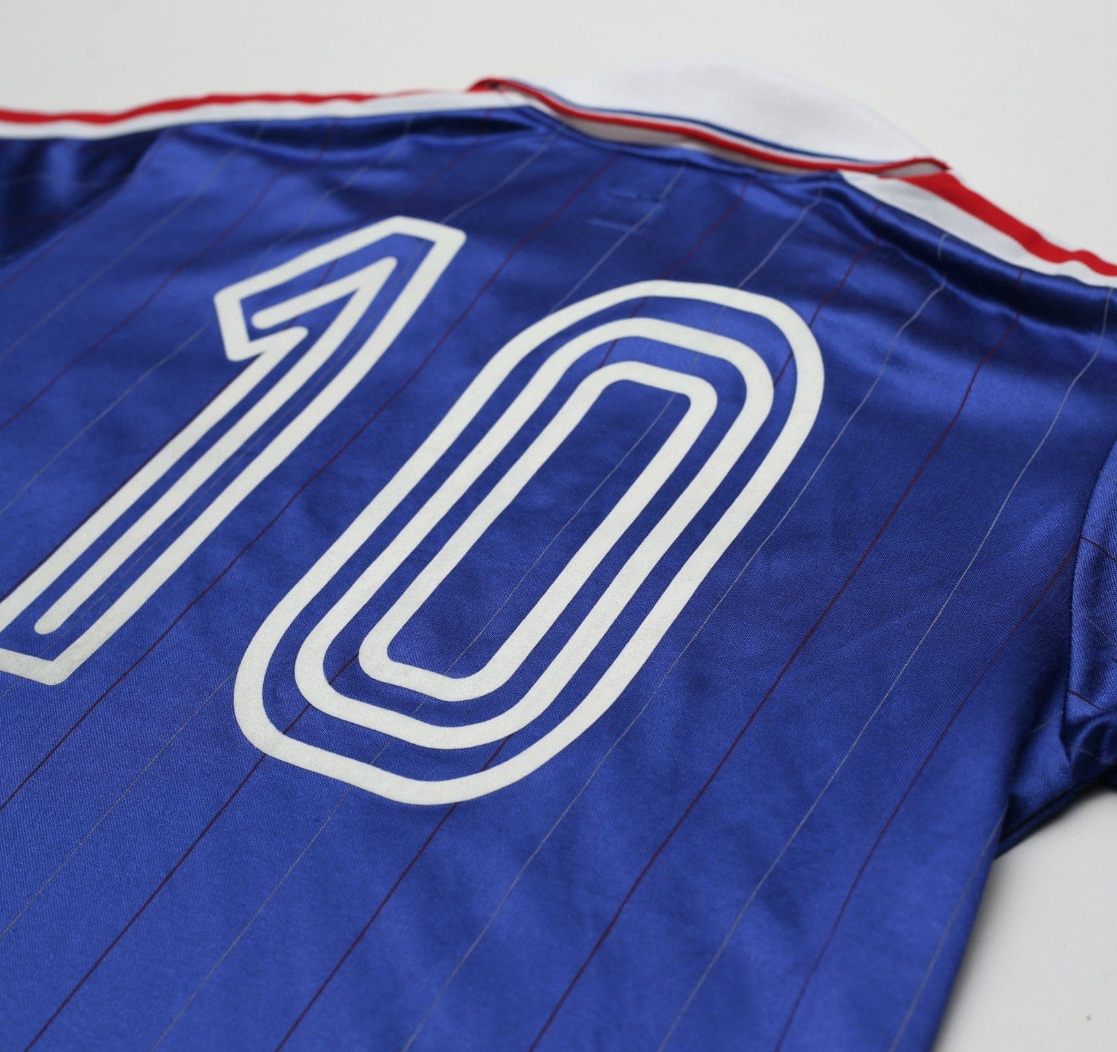 1982 Platini #10 France Retro adidas Originals Home Football Shirt (M/L)