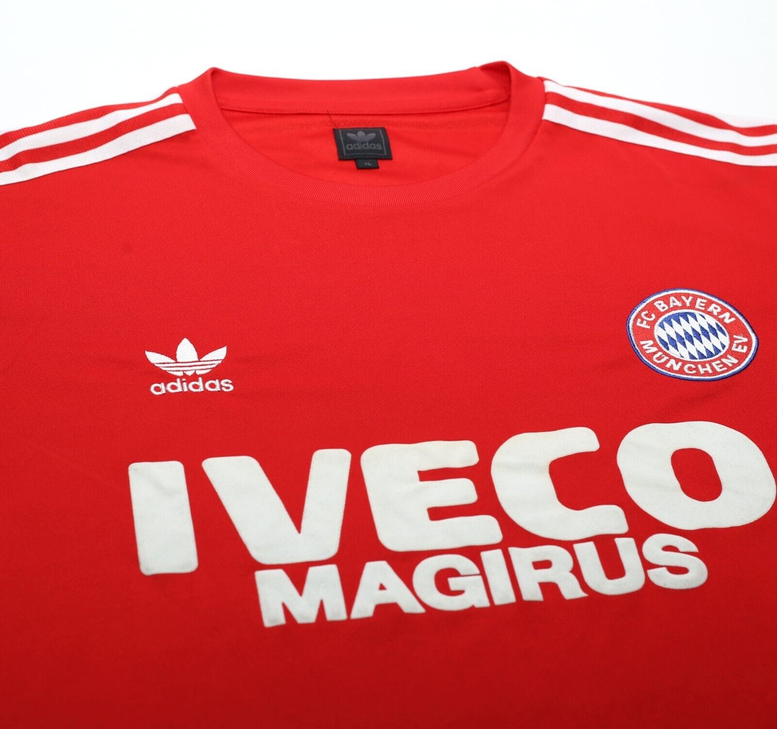 1983/84 BAYERN MUNICH Retro adidas Originals Home LS Football Shirt (XL)
