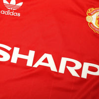 1983/84 Robson #7 Manchester United Home adidas Originals Football Shirt (M)