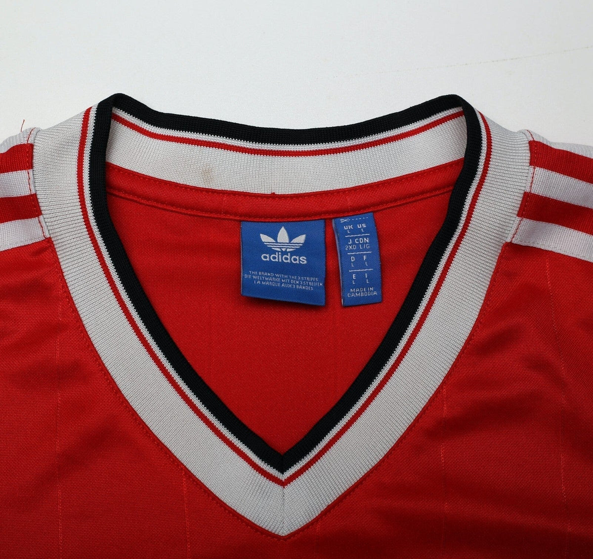 1983/84 ROBSON #7 Manchester United Home adidas Originals Football Shirt (M/L)